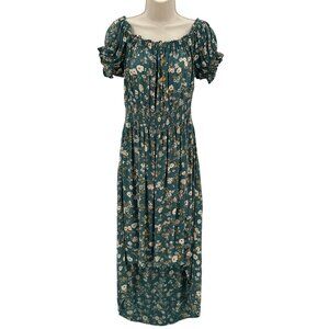 Patrons Of Peace Womens Floral Off-Shoulder High Low Hem Rayon Maxi Dress Xl